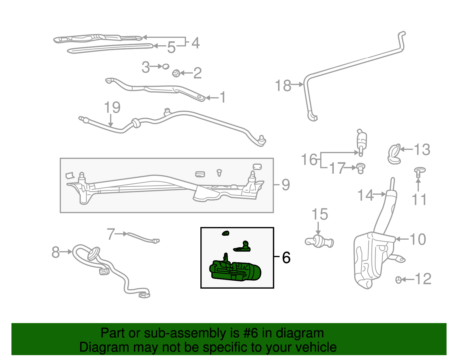 Wiper Motor - GM (88958170)