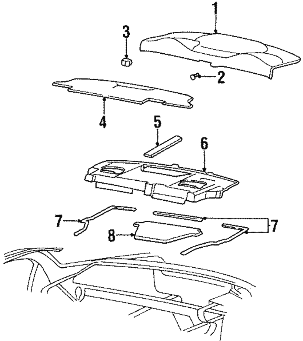 Escutcheon Assembly, R/Wdo Panel Shldr Belt Opg *Oak - GM (12373981)