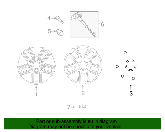 20122016 Kia Optima OEM NEW 1216 Kia Optima Spare Tire Hardware Kit