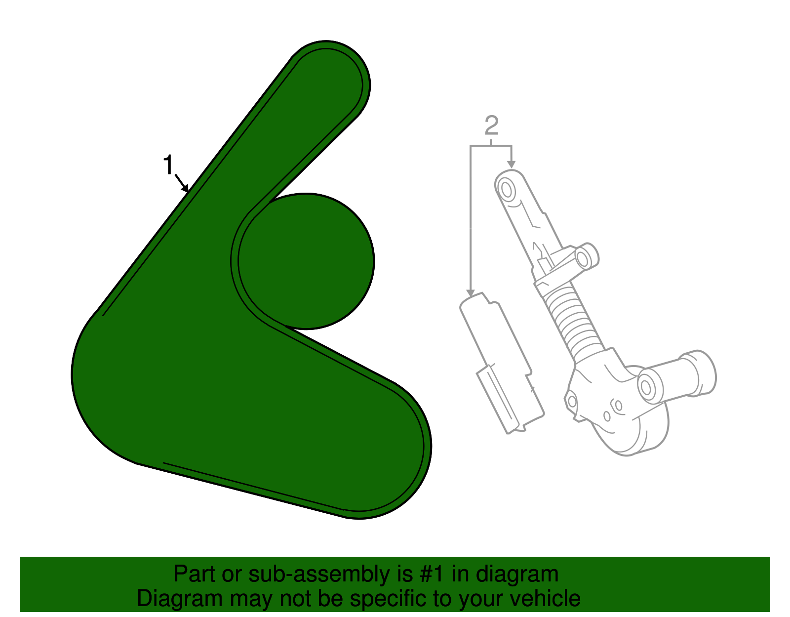 Genuine Toyota Serpentine Belt part# 90916-A2016 for 2011-2019 Toyota