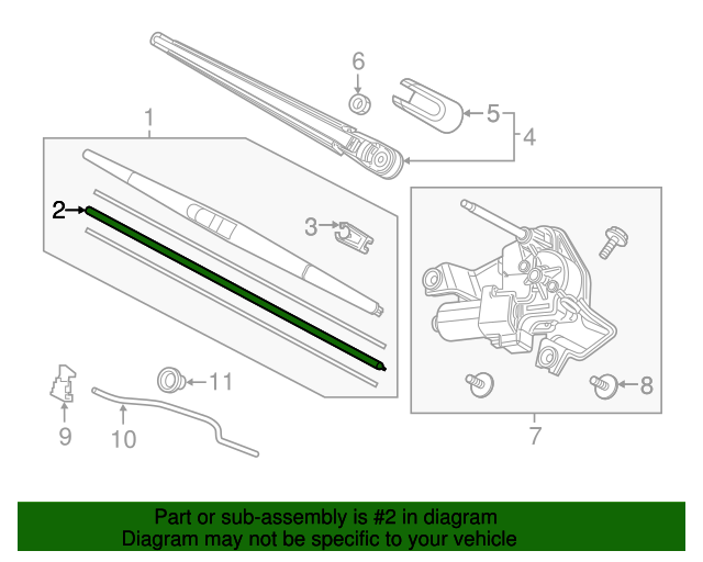 20182024 Honda Wiper Blade Refill 76622THRA01 Honda Parts Direct
