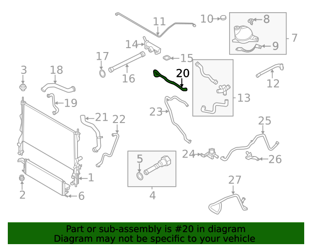 20202023 Ford OEM Heater Hose LK4Z18472Y Ford Parts Center