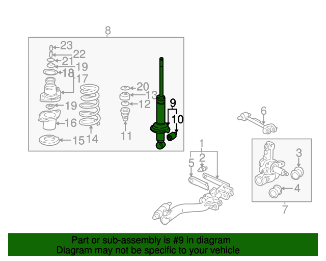 Genuine Honda 52441-S5D-A13 Rear Spring