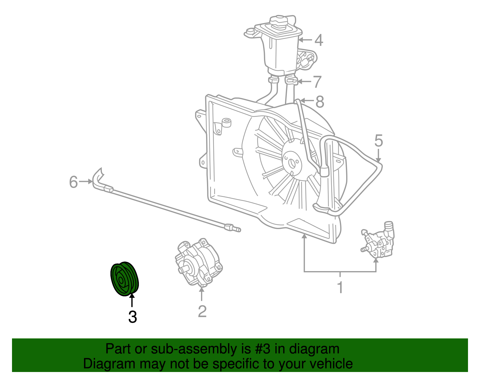 Pulley - Ford (XW4Z-8C647-AB)