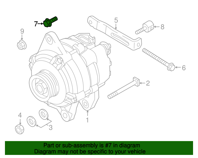 MF911644 - Bracket Bolt 2013-2024 Mitsubishi | Mitsubishi Direct Parts 