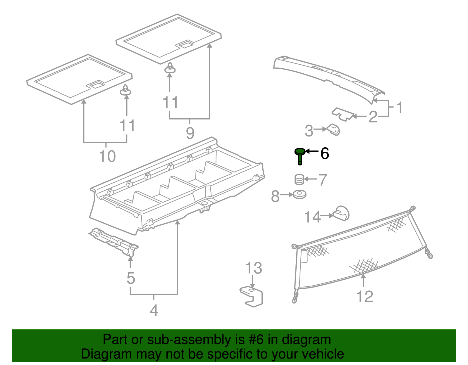 Rear Floor Compartment Bolt - GM (10306805)