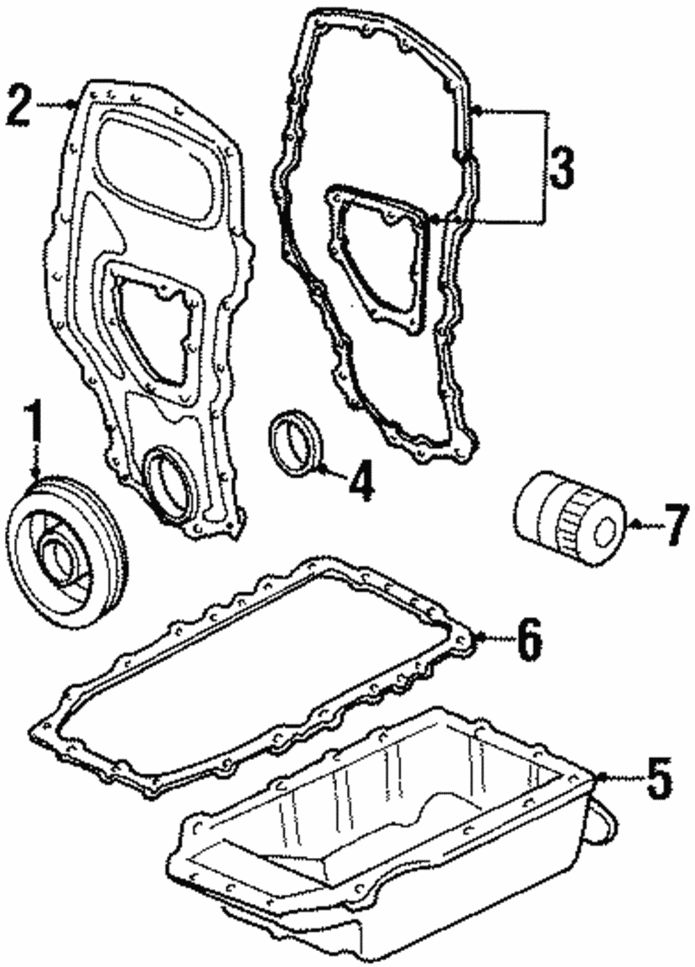 Engine Timing Cover Gasket Set - GM (12351101)