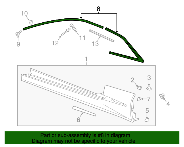 20142015 Cadillac ELR Driver Side Front Door Opening Frame Reveal