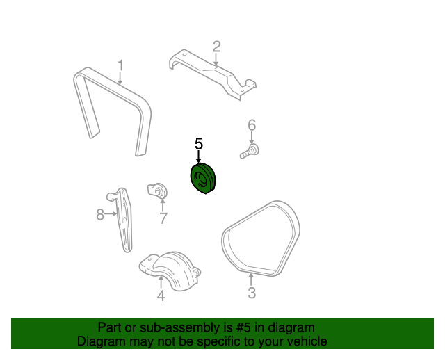 Idler Pulley Subaru (73131AC010) Subaru Parts