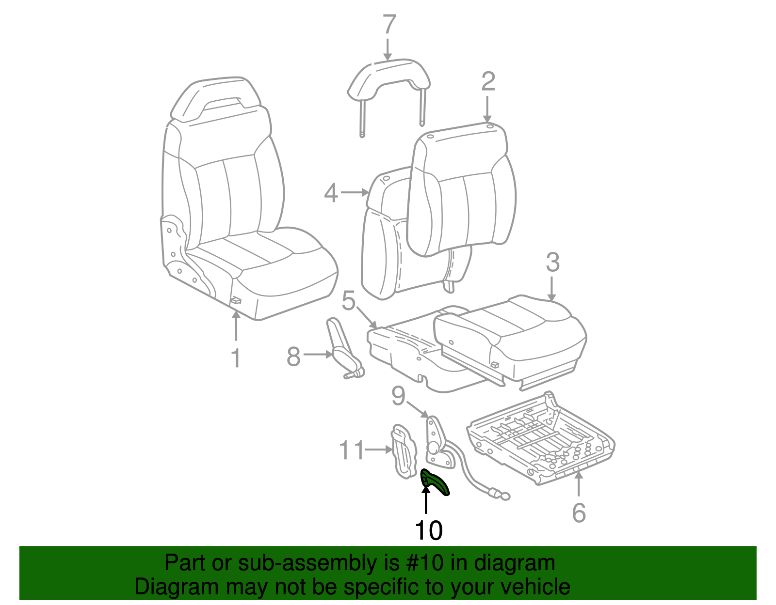 Dark Blue Driver Seat Recliner Handle - GM (88935259)