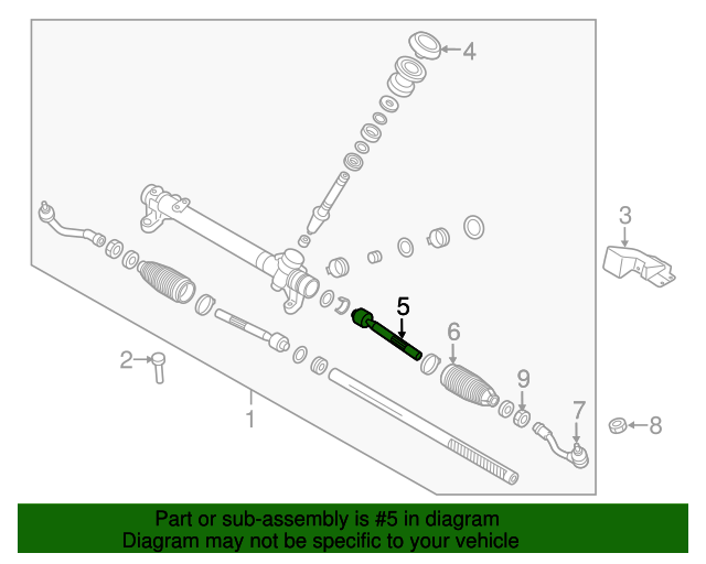 57724C1100 Inner Tie Rod 20182019 Hyundai Sonata World OEM