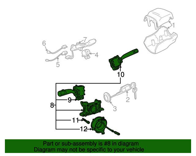 Toyota Turn Signal Switch Part 843103d020 Toyota Of Colorado Springs
