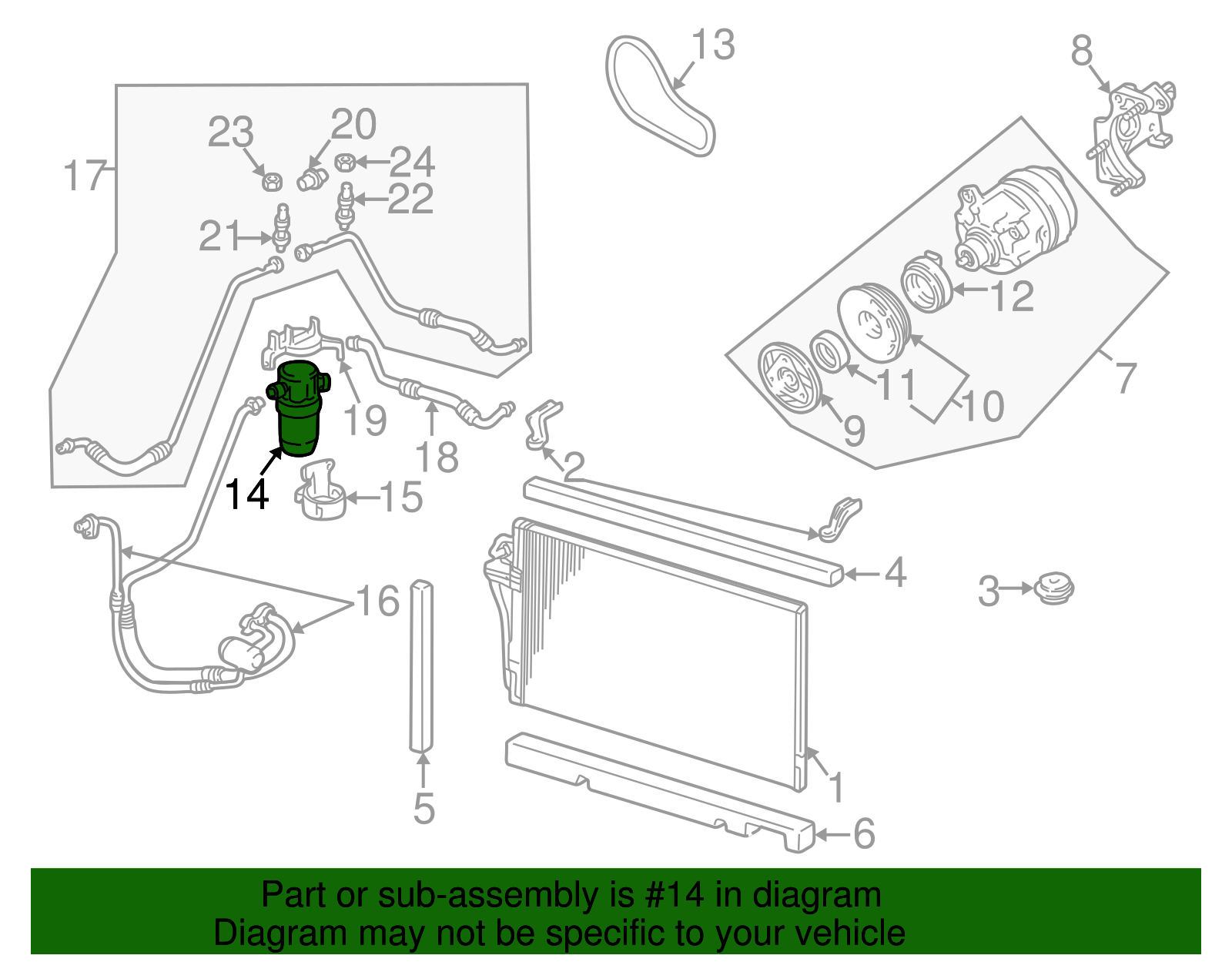 Air Conditioning Accumulator - GM (1132740)