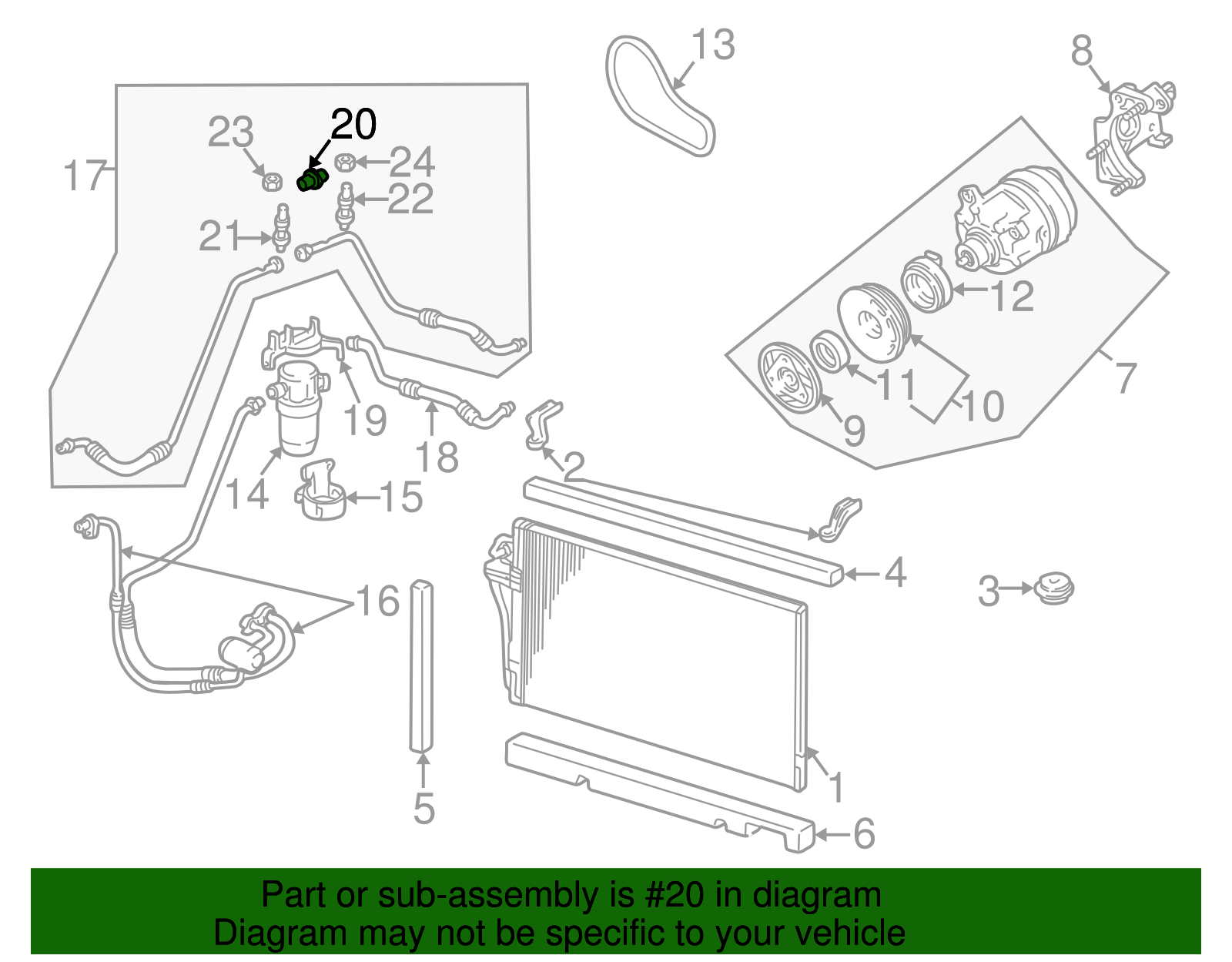 Air Conditioning Orifice Tube - GM (25671803)