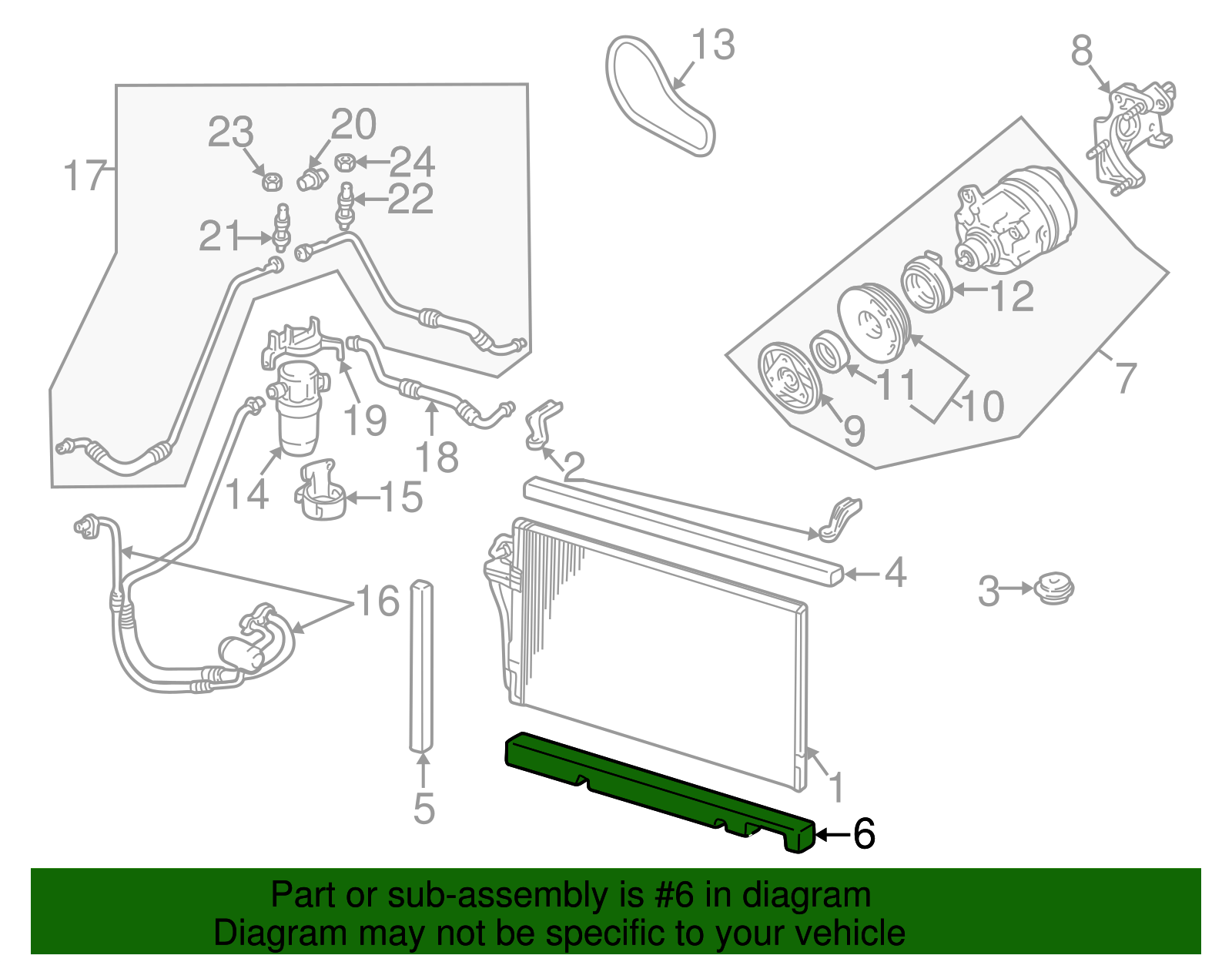 Condenser Lower Seal - GM (25642912)