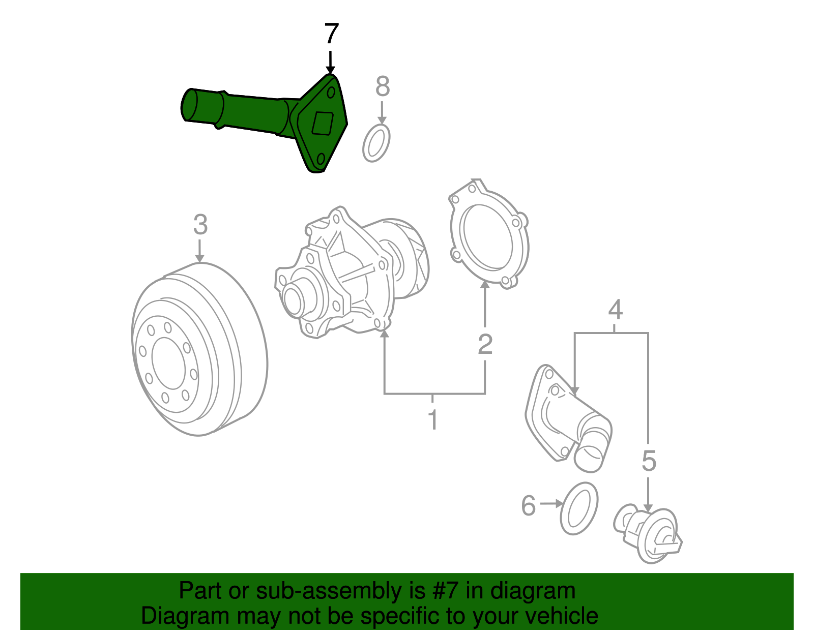 Engine Coolant Water Outlet - GM (24576963)