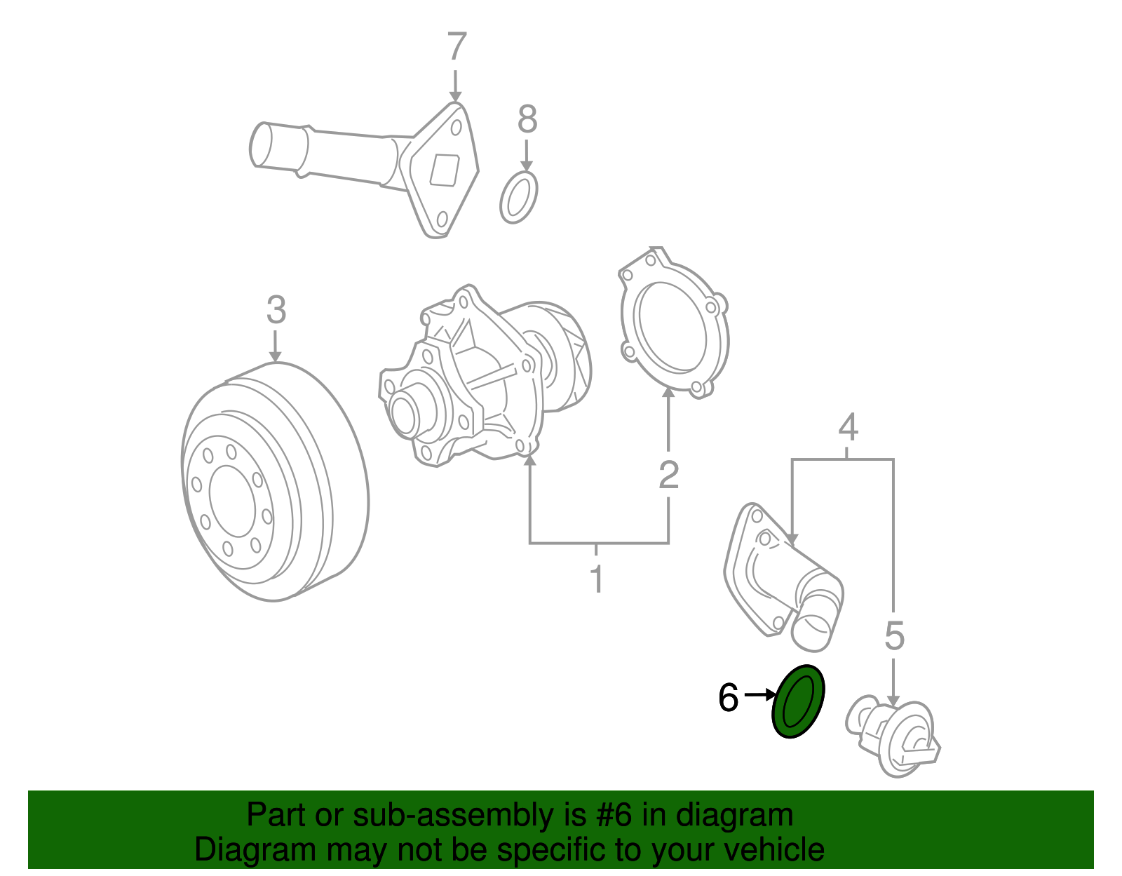 Engine Coolant Seal - GM (12561155)