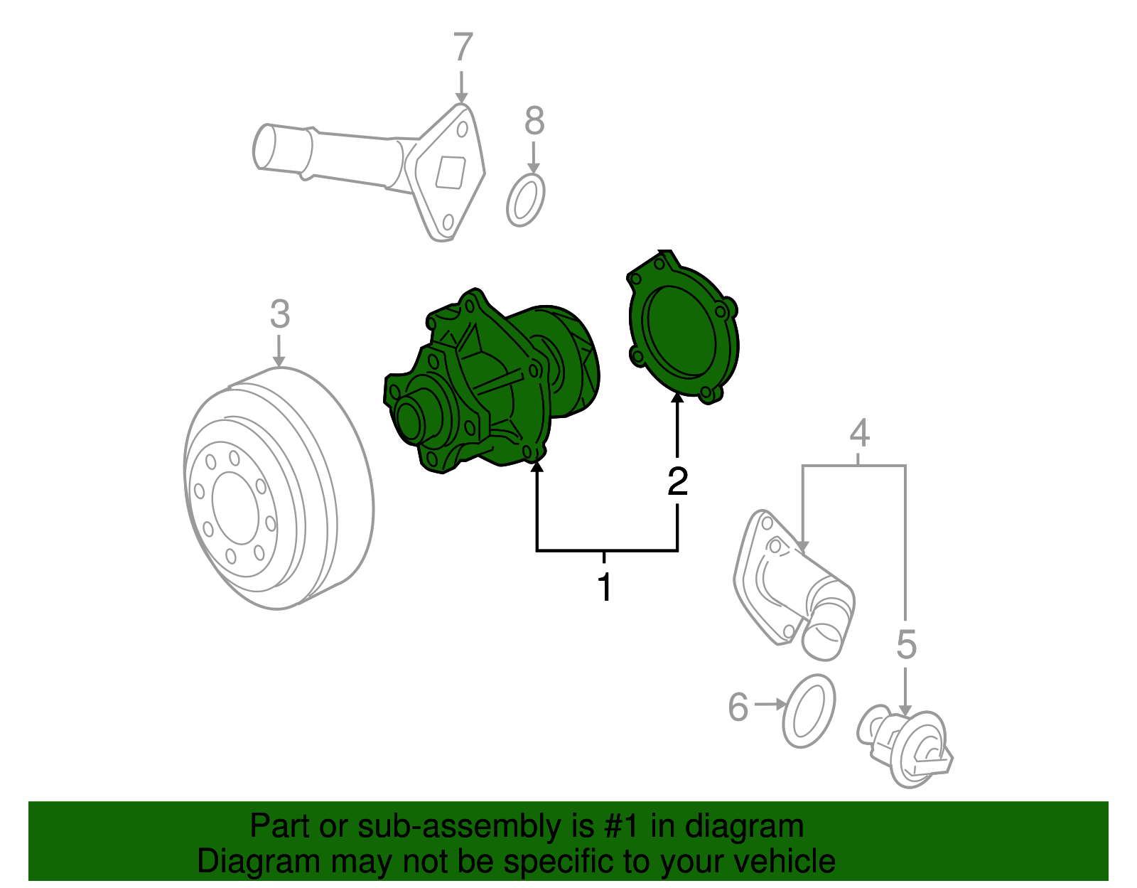 Engine Water Pump - GM (12620226)