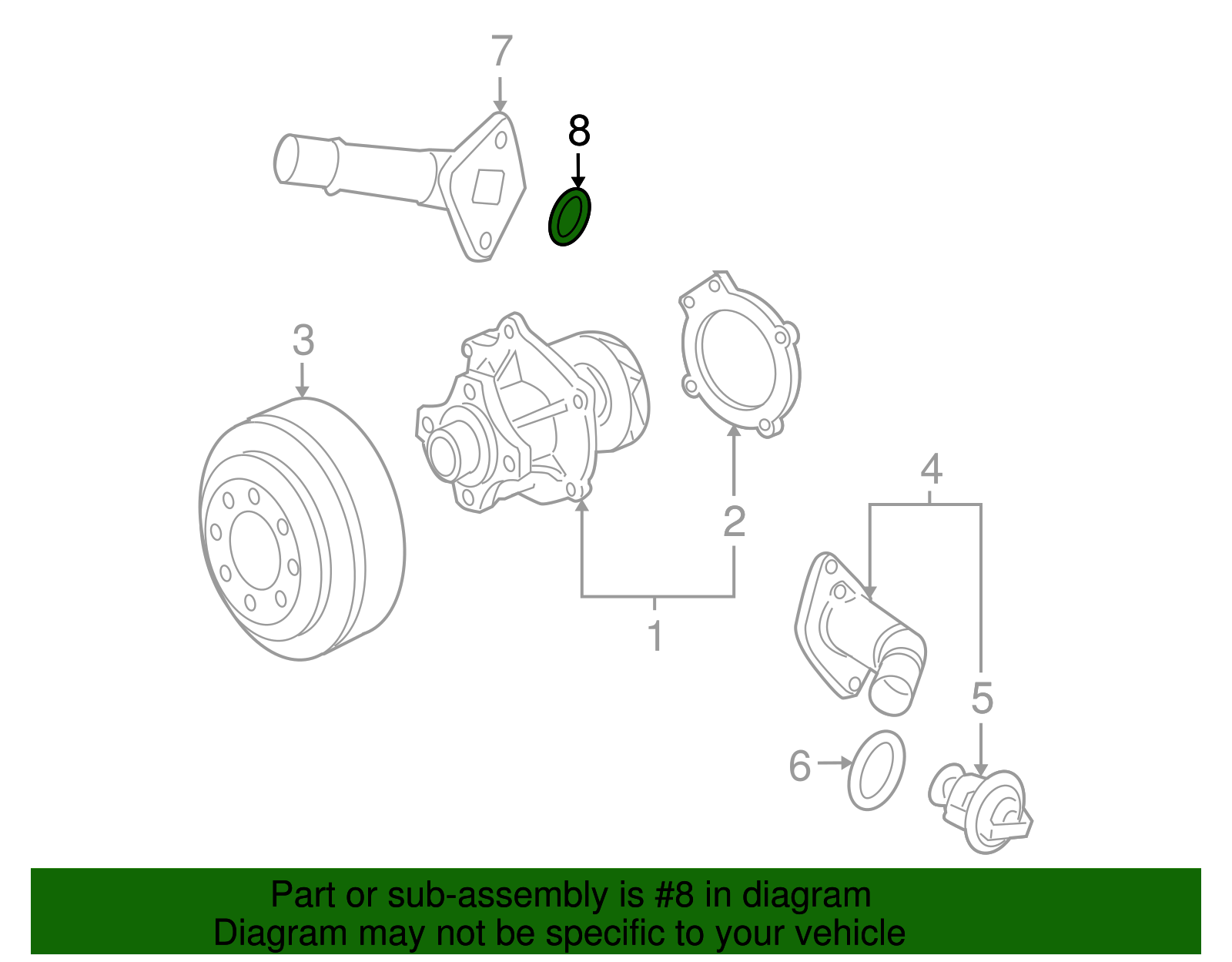 Water Outlet Seal - GM (24576967)