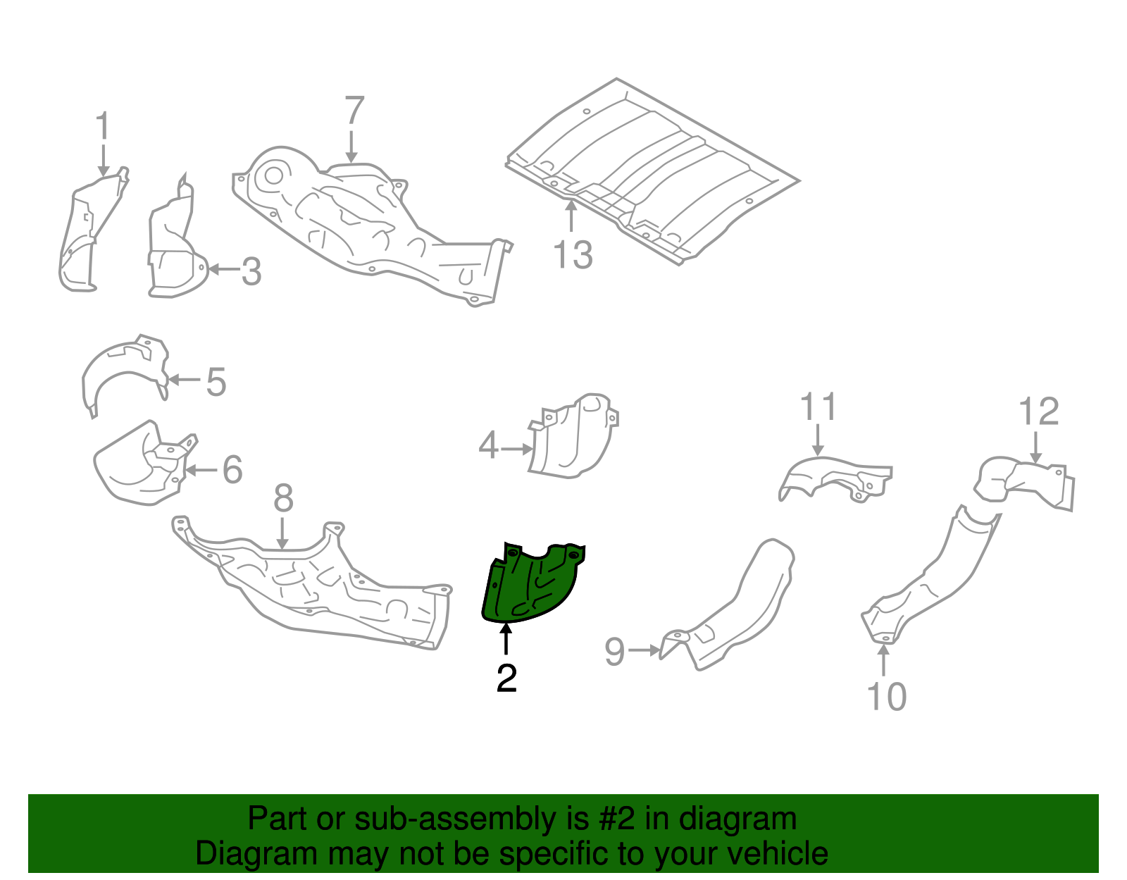 Exhaust Heat Shield - Scion (SU003-01154)