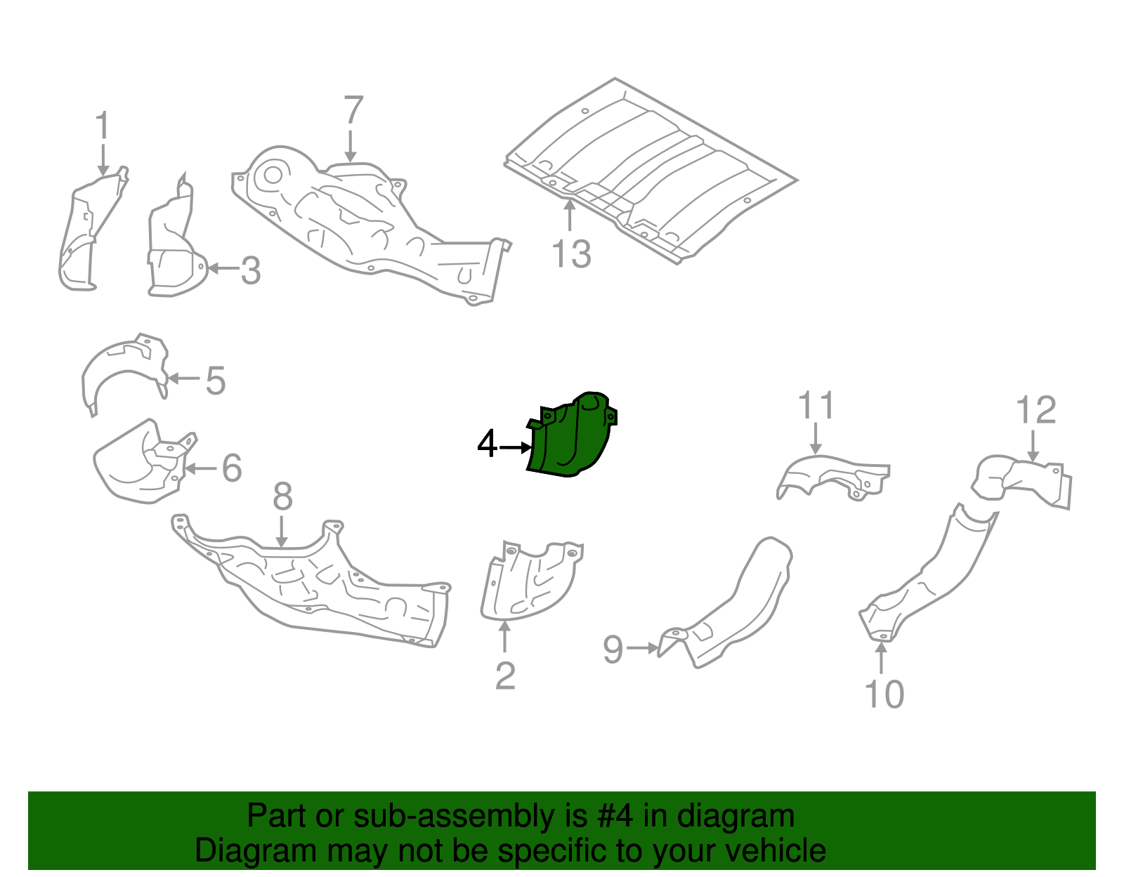 Exhaust Heat Shield - Scion (SU003-01152)