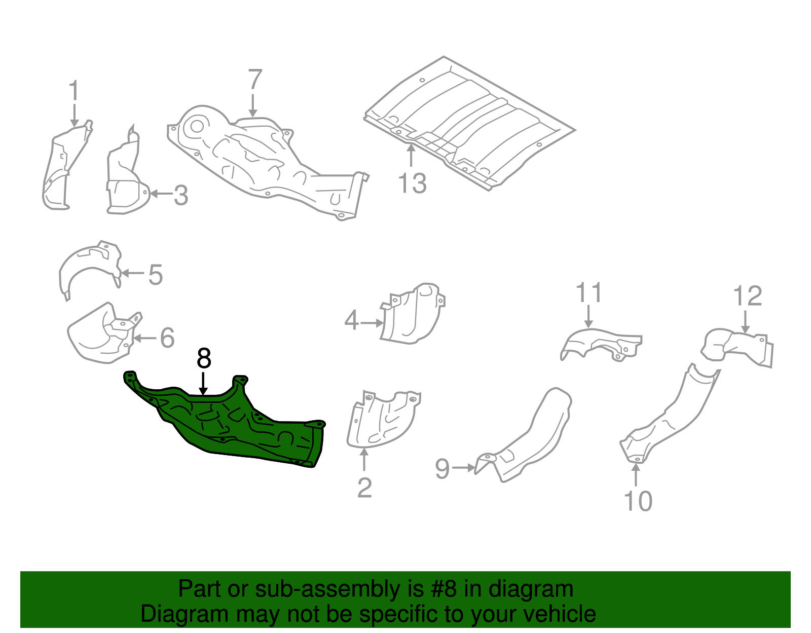 Exhaust Heat Shield - Scion (SU003-01158)