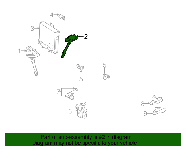 224484W011 Ignition Coil 2001 Nissan Pathfinder Nissan OEM Parts