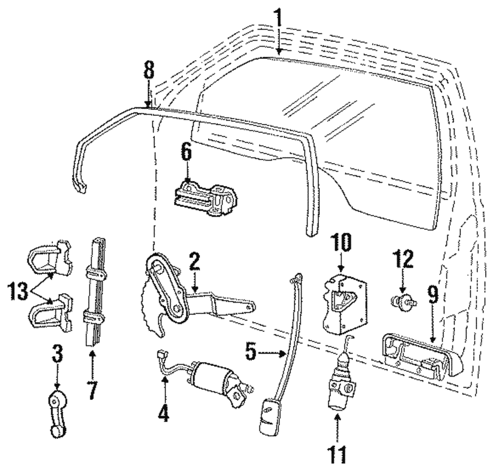 Window Handle - Ford (E9BZ-5423342-A)