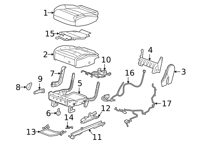 2020-2023 Cadillac XT6 F Cable 84694748 | GM Parts Center