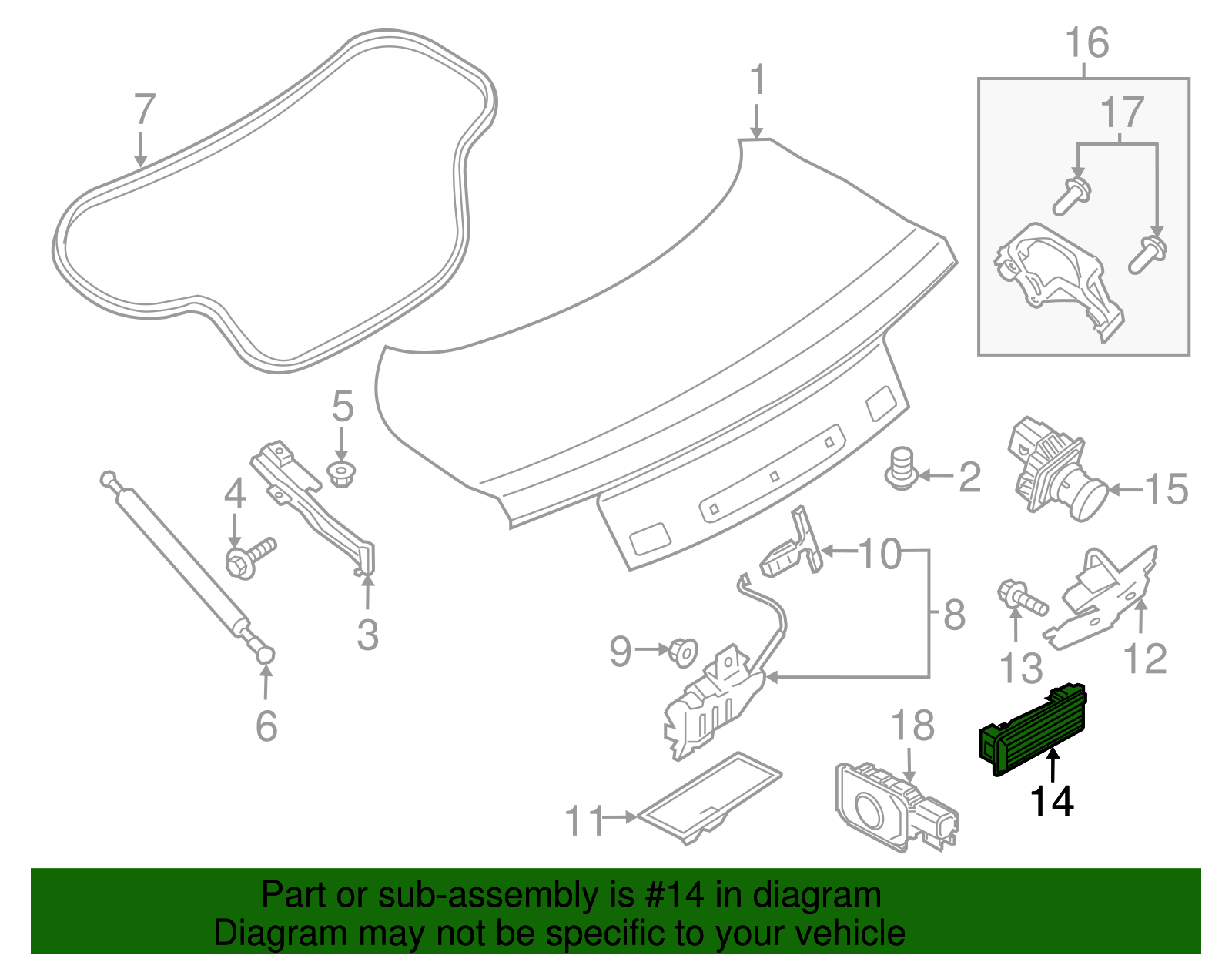 Luggage Lamp - Ford (GA5Z-13776-A)