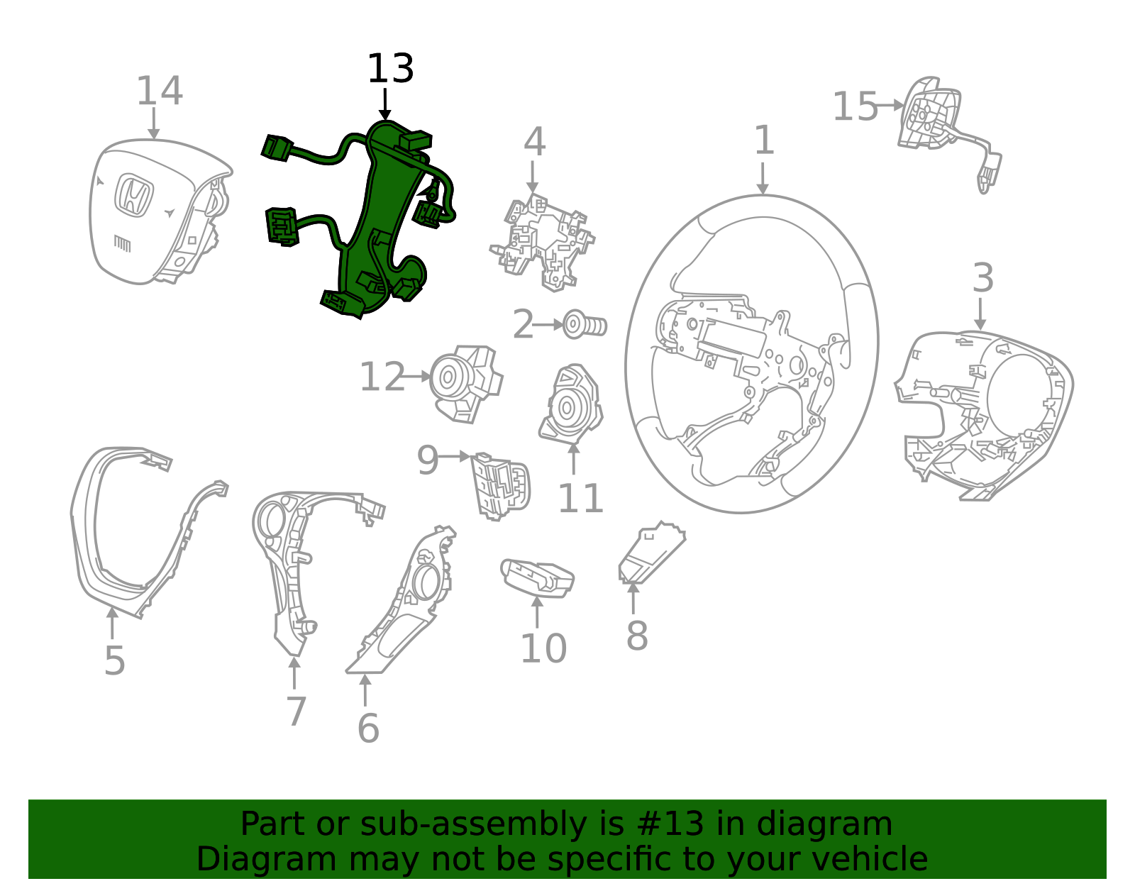 77901 77901-TG7-A40 - 2021-2023 Honda Ridgeline - Sub-Wire Cable Reel ...
