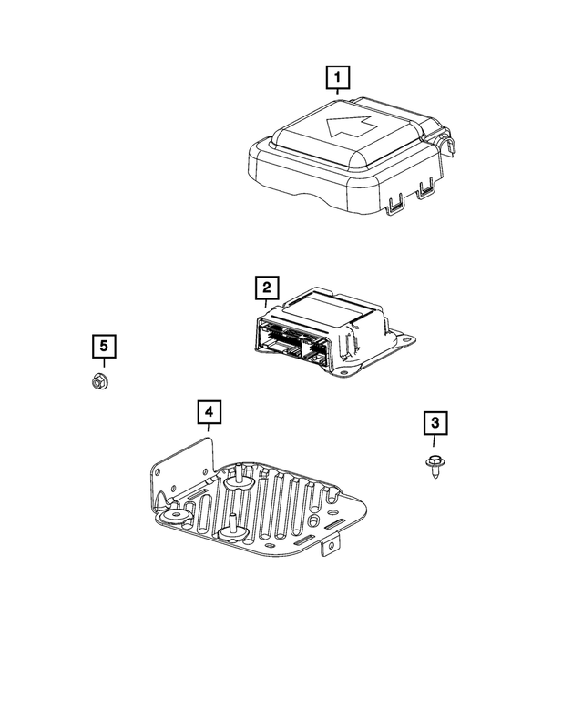 20202022 Ram 2500 Air Bag Control Module 68428502AA Mopar Estores