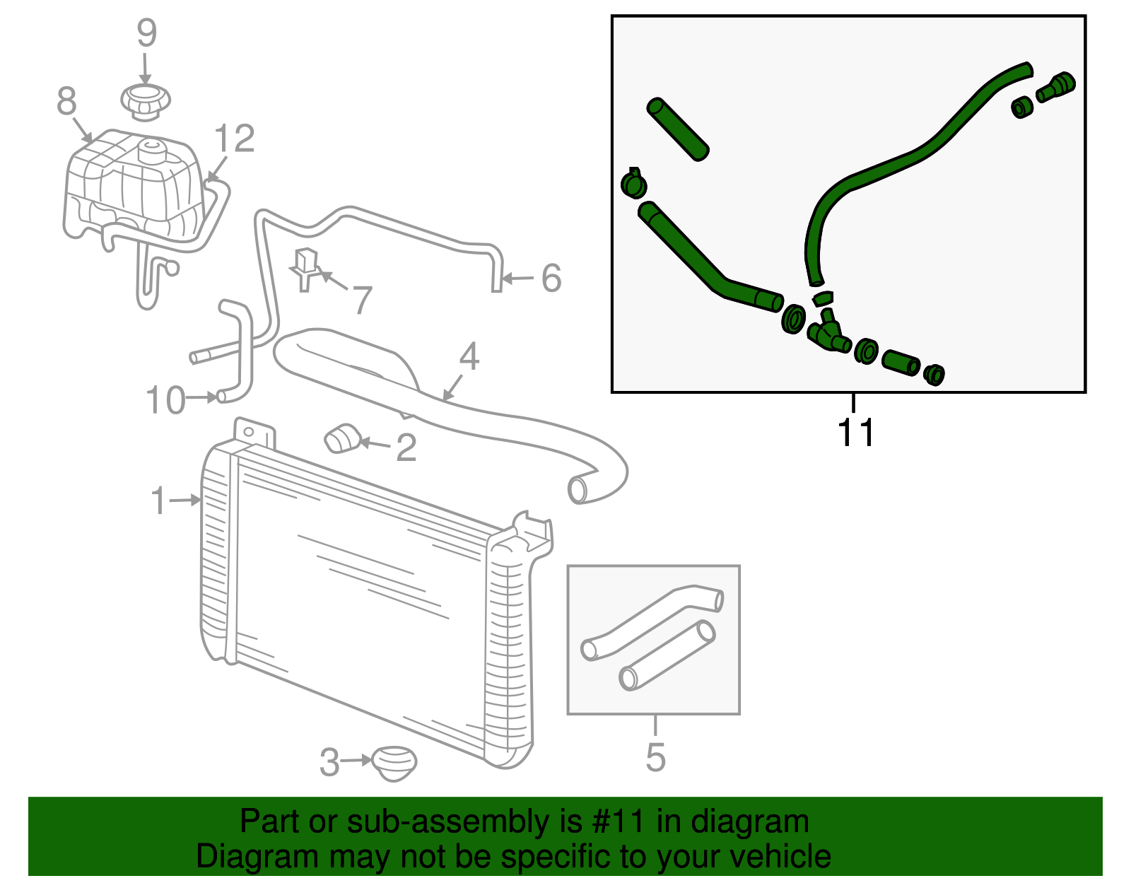 Hose, Rad Surge Tk Otlt (19130372)