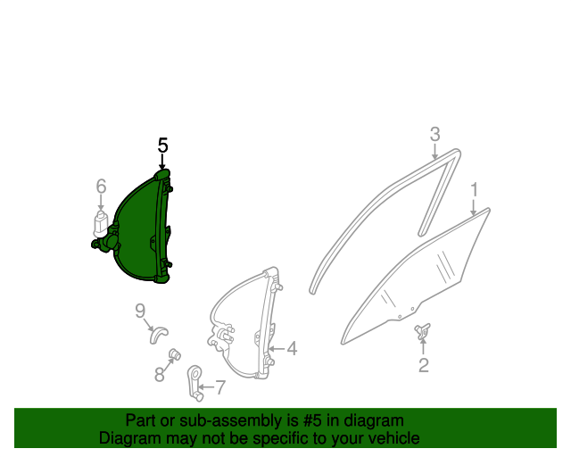 20002006 Mazda MPV Window Regulator LC6259590D