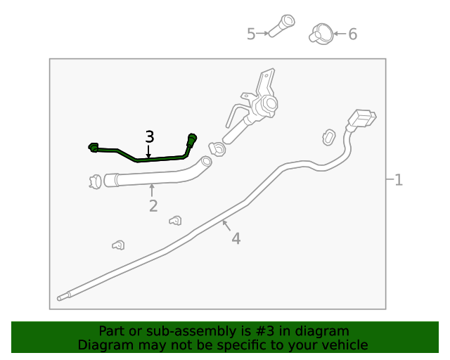 20192024 GM Evaporative Emission Hose 84868028 GM