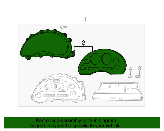 19992004 Ford Mustang Instrument Cluster Housing Cover XR3Z10890AA