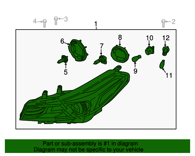 Kia 20172018 Kia Composite Assembly 92102B0700 KIA Parts Hub Kia