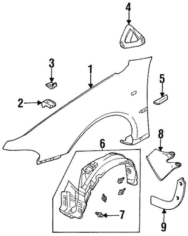 1994-1998 Mitsubishi Galant Stone Guard MB814471 | Mitsubishi  