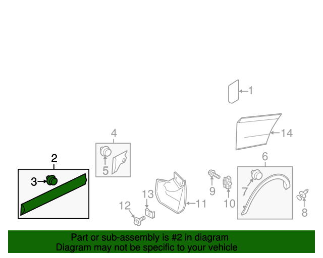 20192020 Ford OEM Lower Molding KK3Z6125533AA OEM Ford Parts
