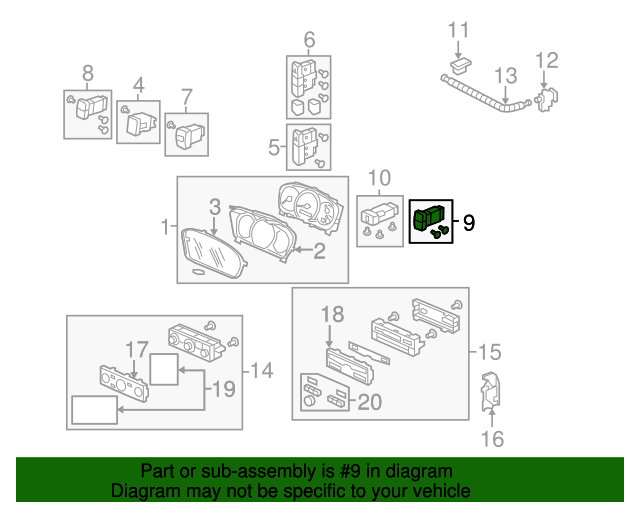Honda Genuine 81534-S9V-A62 Seat Cushion Heater