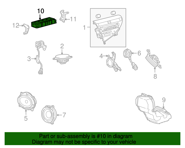 20132015 Lexus Amplifier 862800WA60 OEM Parts Online