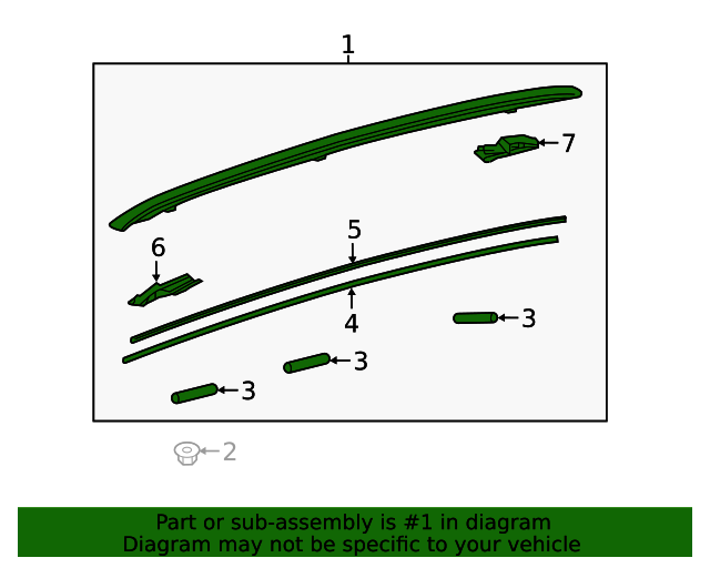 Lexus OEM Roof Rack Part 6347076010 OEM Vehicle Parts