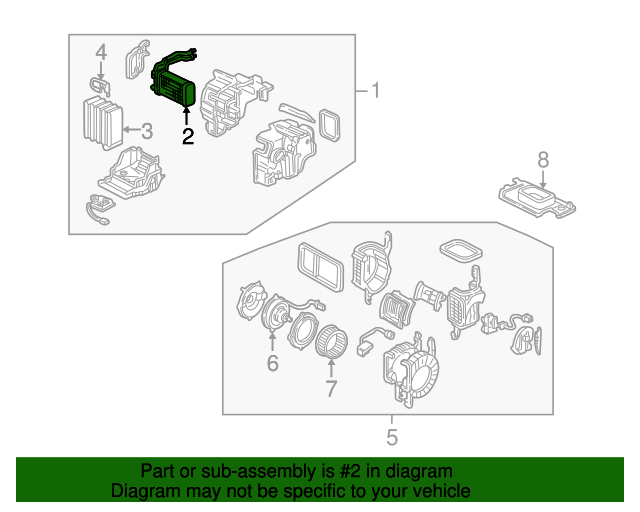 20032005 Acura NSX Core, Heater 79110SL0A03 Duval Acura Parts