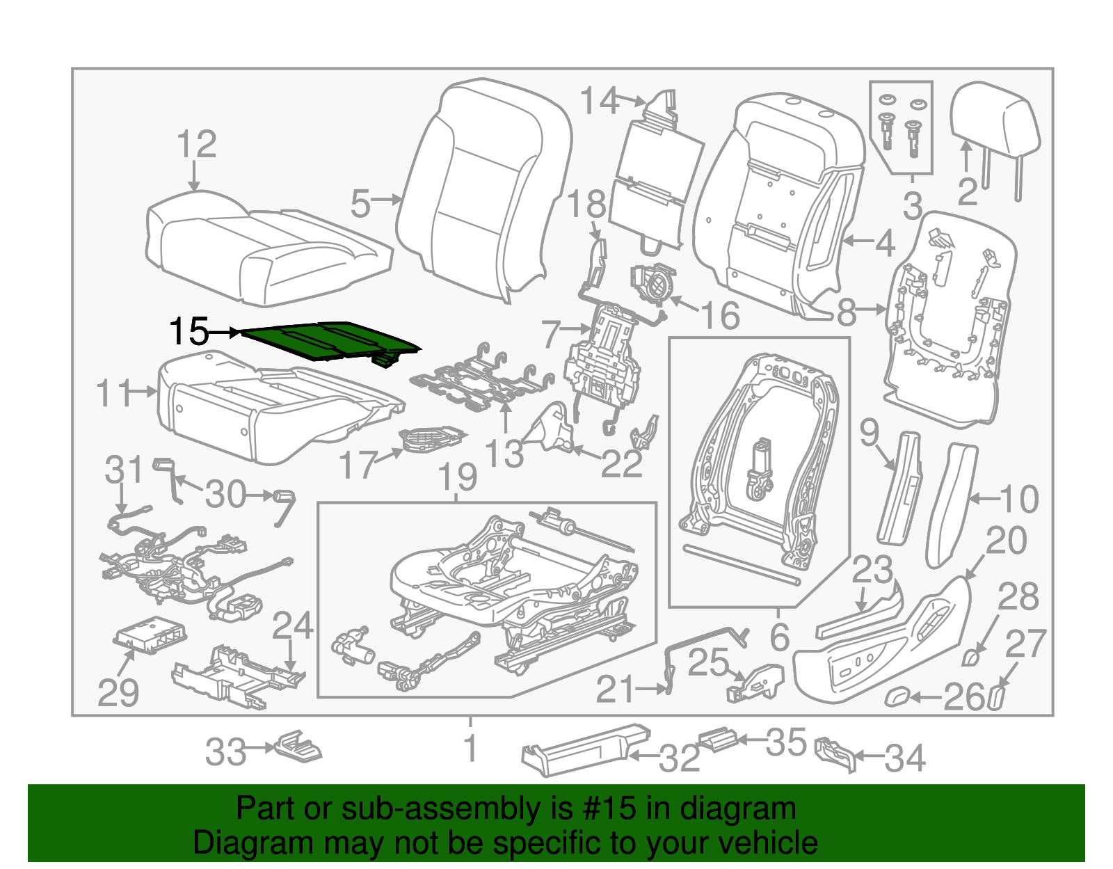 Front Seat Vent Fan Mat - GM (84445274)