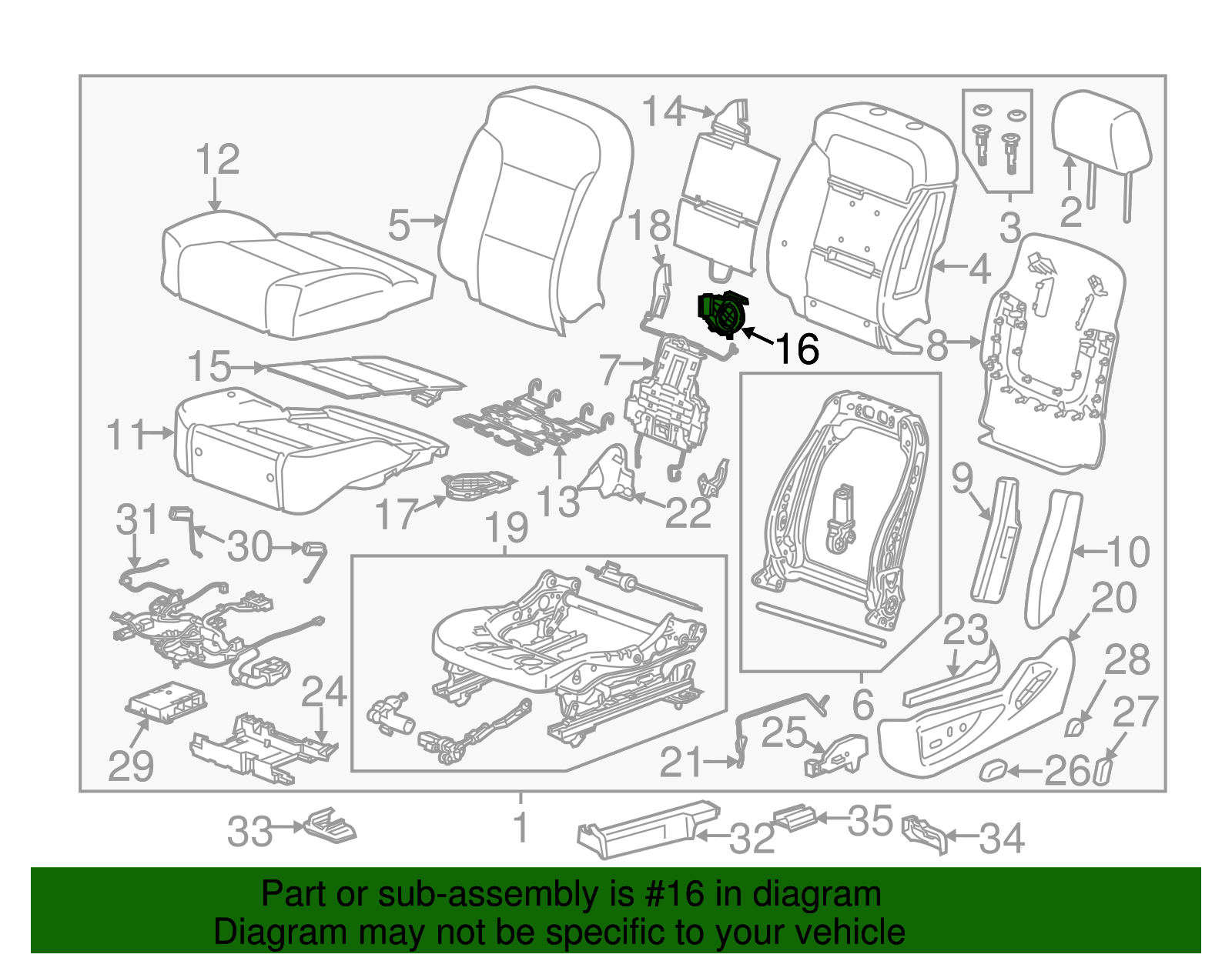 Front Seat Back Ventilation Blower - GM (84445275)