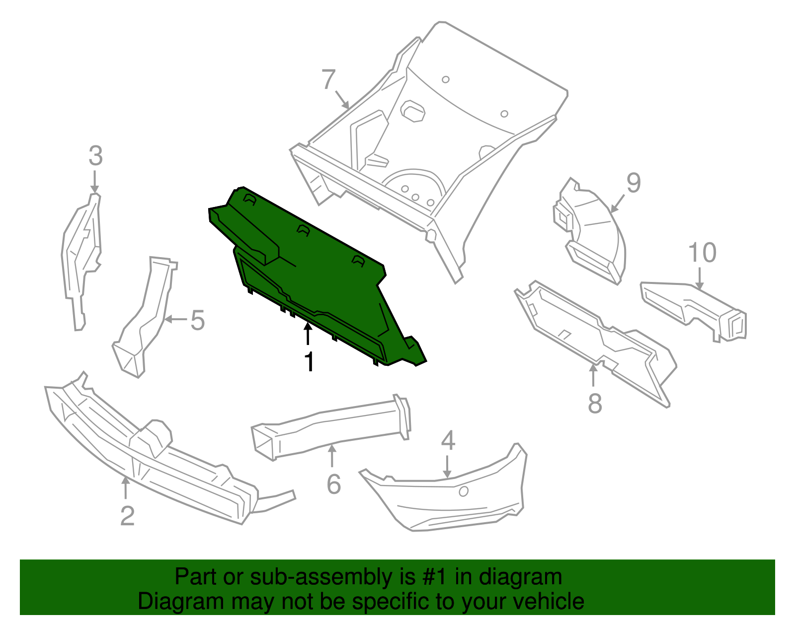 51747355434 - 2014-2020 BMW i8 Center Duct (51-74-7-355-434