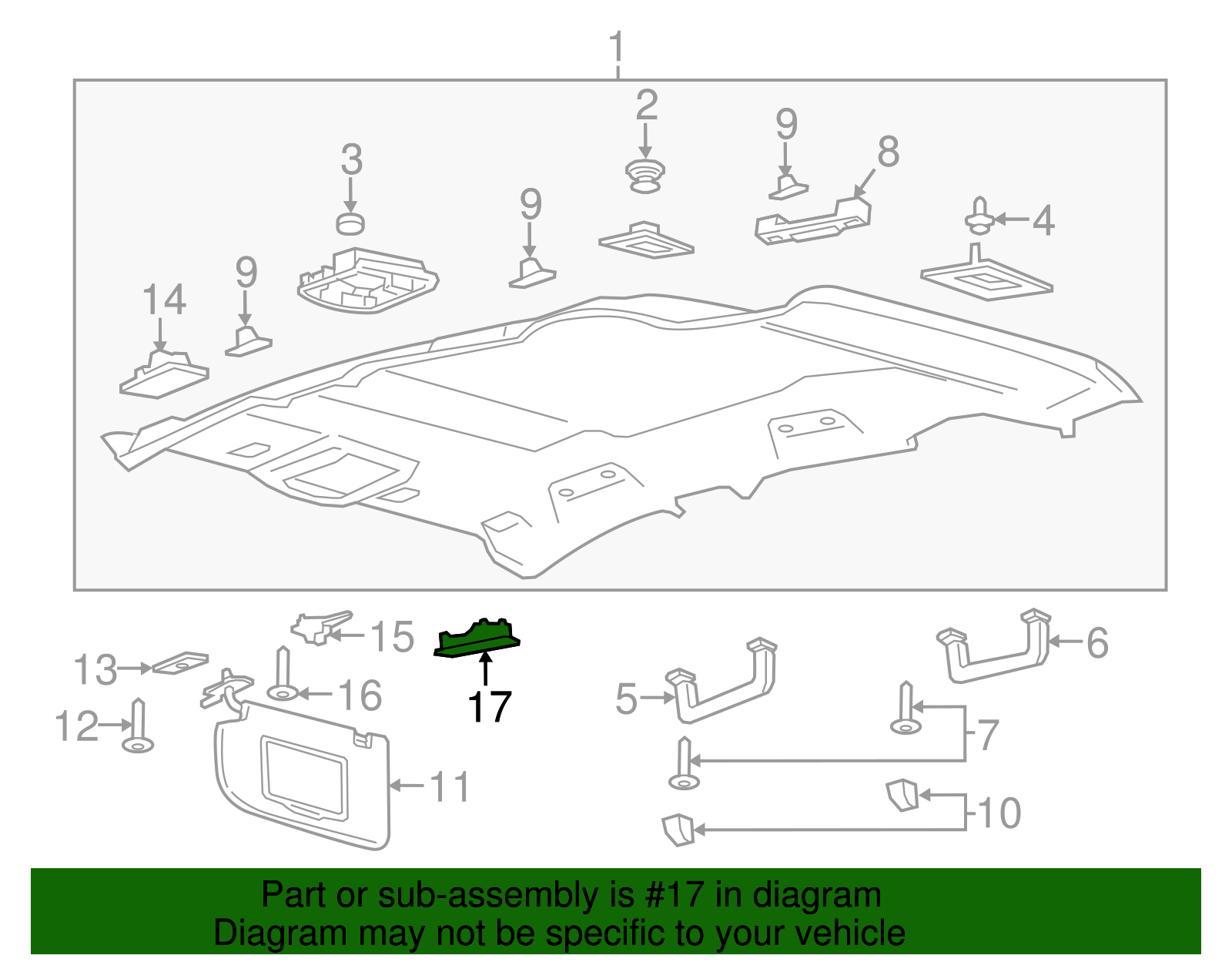 Reading Lmp Assembly - Ford (HA1Z-13776-AB)