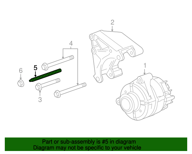 20102015 Chevrolet Camaro Alternator Bracket Stud 11610447