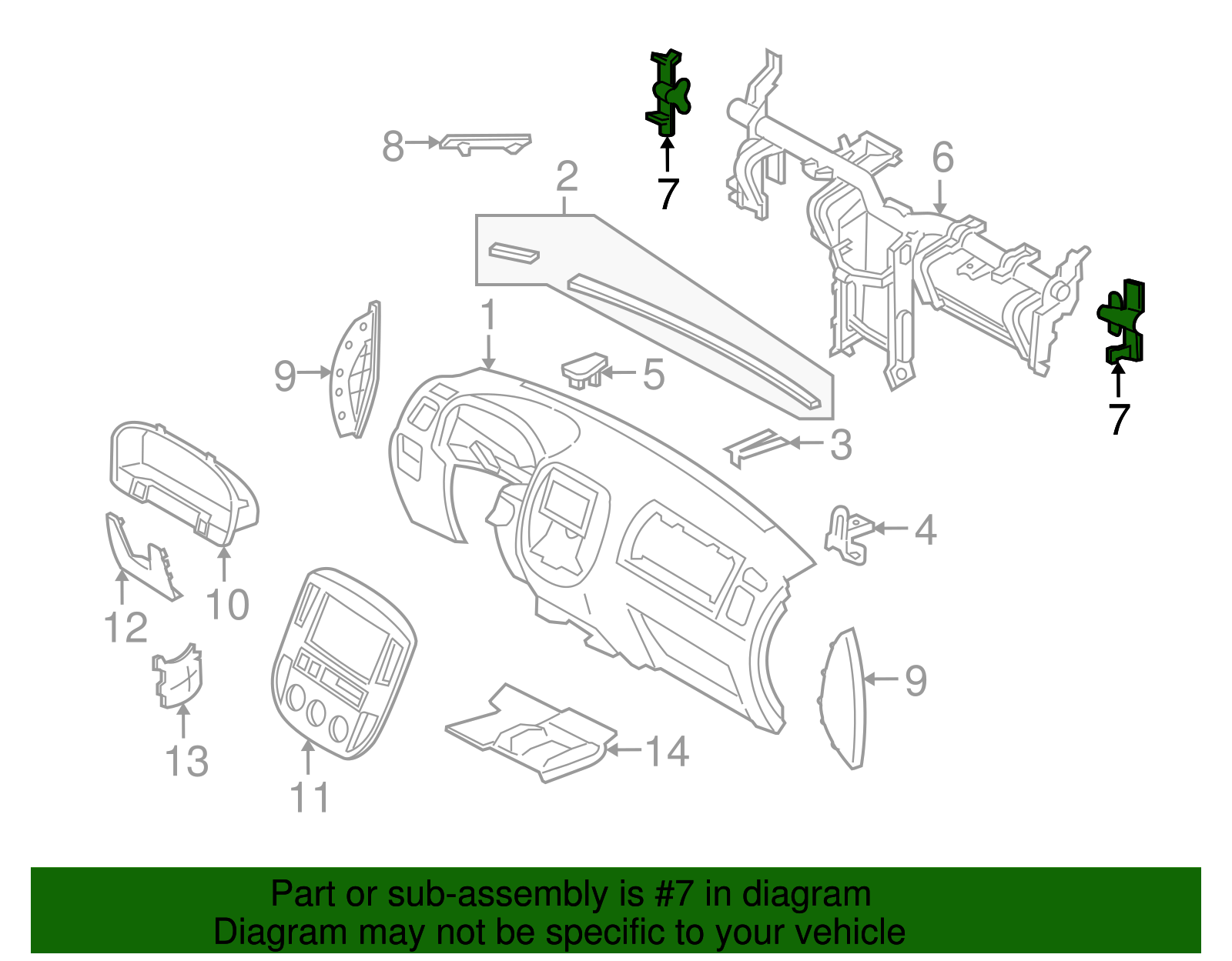 Reinforcement Bracket - Ford (YL8Z-78043C50-AA)
