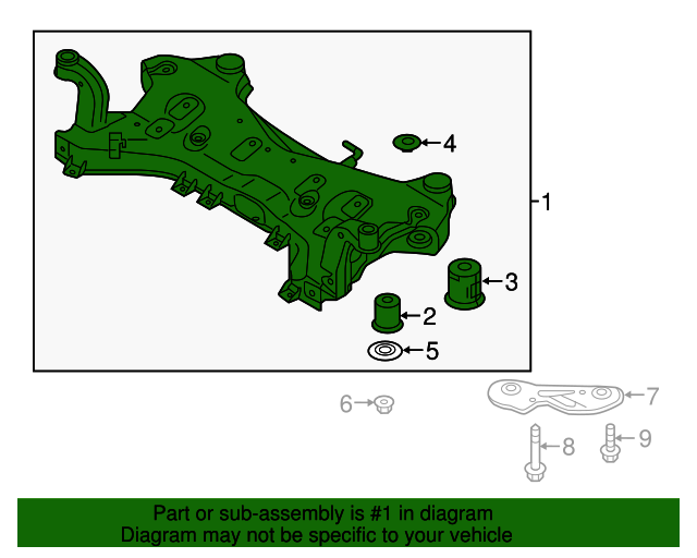 Crossmember Complete 62405C1210DS2 OEM Parts Online